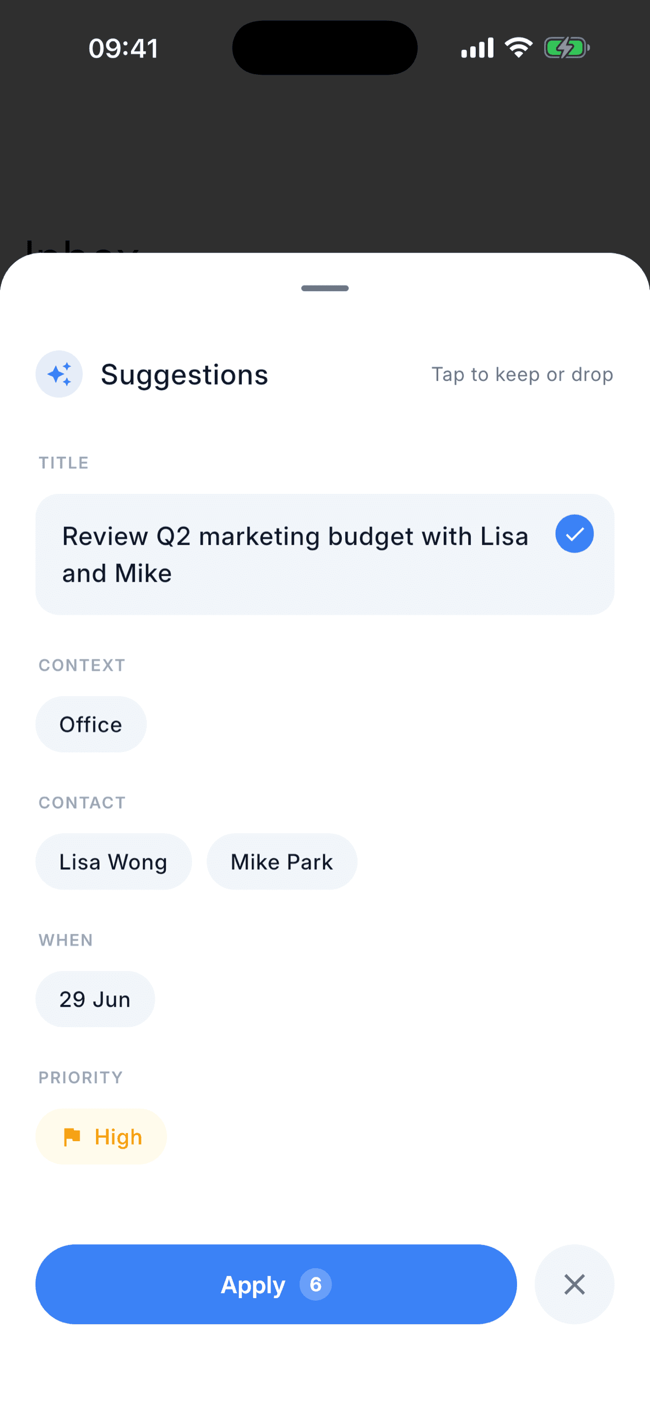 NextThing mobile — AI task parsing