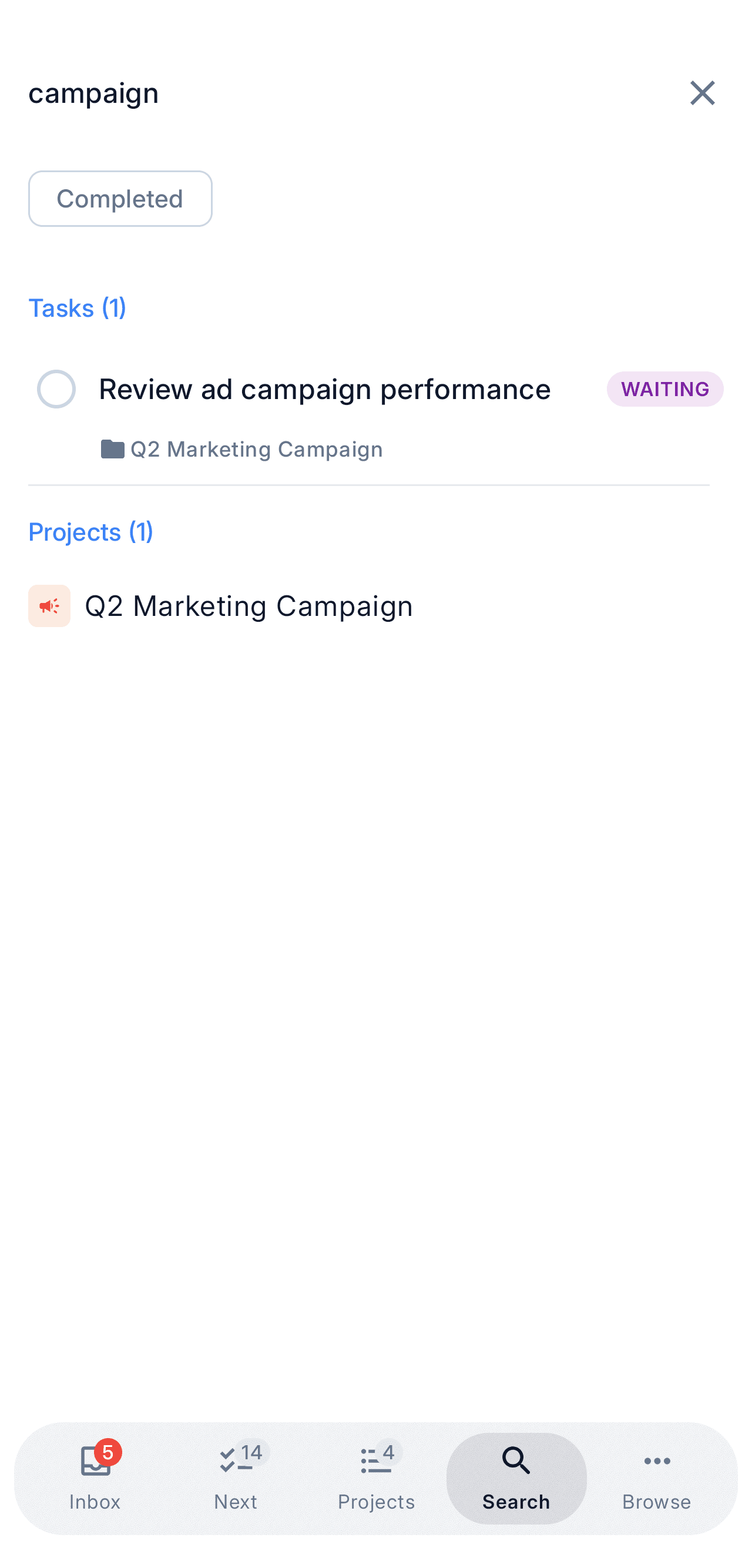 NextThing mobile — Instant search